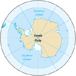 kaart Antarctica