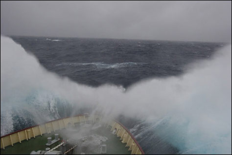 Drake Passage bij 10 beaufort