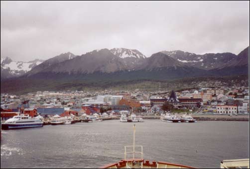 We verlaten de haven van Ushuaia